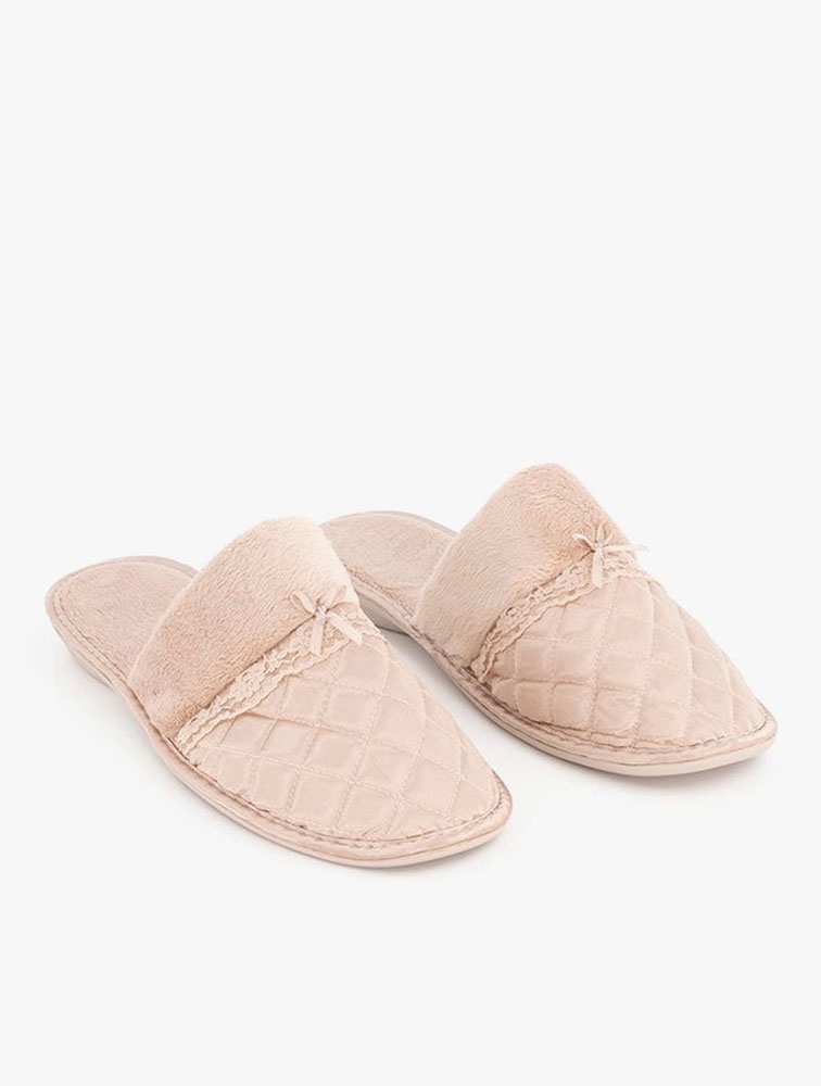 Satin mule slippers hotsell